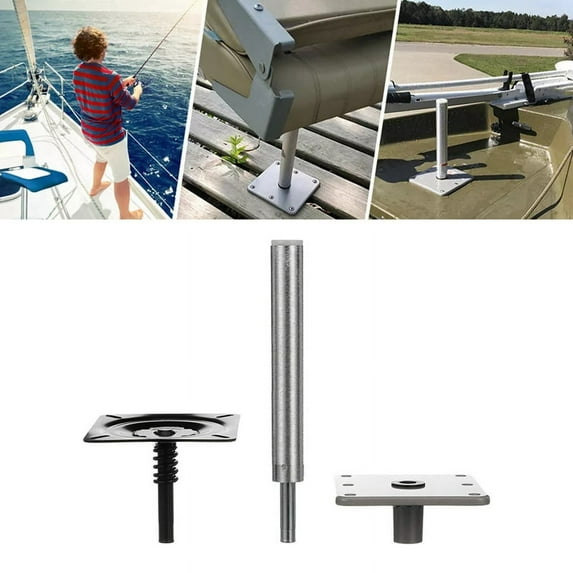 Boat Seat, Swivel-Eze 3 PC Pedestal Set, 11Inch Galvanized 3/4Inch Base Swivel-Eze