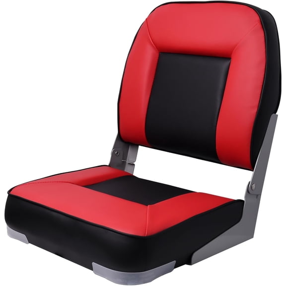 Boat Seats - Folding Premium Bass/Jon/Pontoon Captain Boat Chair, Waterproof Fishing Swivel Boat Seat