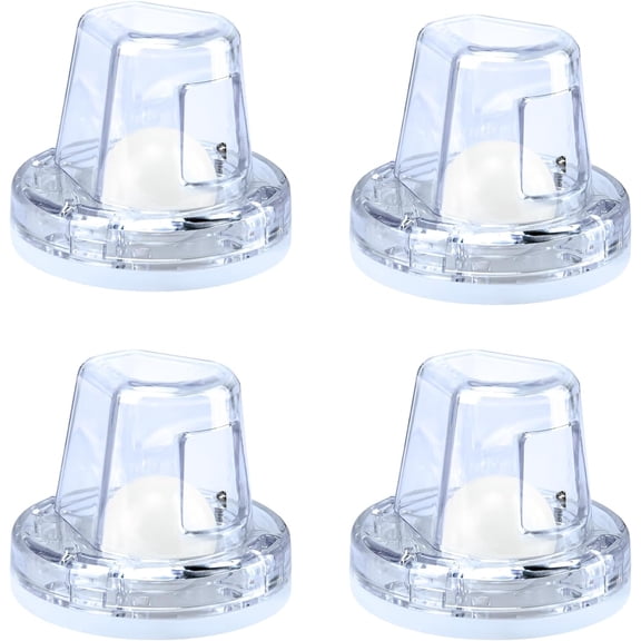 Boat Self-Bailing Ball Scupper Valve Raplacment for TH Marine Flow Max Scupper Valve, Bailing Scupper Replaces Old Scupper Flapper Replacement Kit Fits Over 1-1/8" Boat Fittings Opening Tubes, 4 Pcs