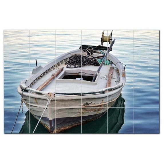 Boat Ship Ceramic Tile Mural Kitchen Backsplash Bathroom Shower, 400128-XL64