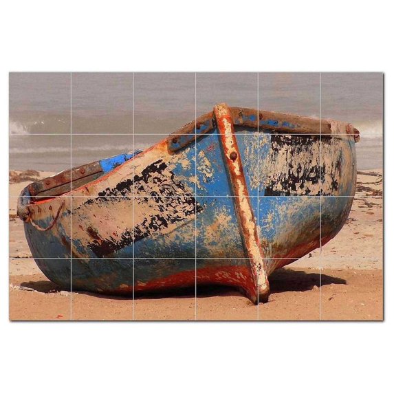 Boat Ship Ceramic Tile Mural Kitchen Backsplash Bathroom Shower, 400132-S64