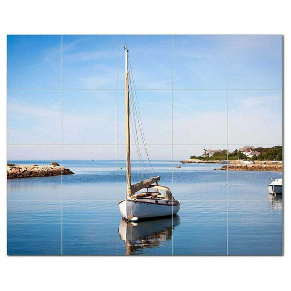 Boat Ship Ceramic Tile Mural Kitchen Backsplash Bathroom Shower, 400138-S54