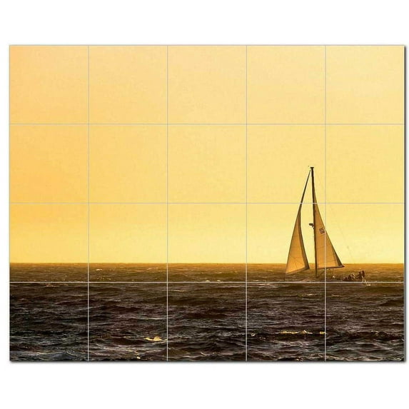 Boat Ship Ceramic Tile Mural Kitchen Backsplash Bathroom Shower, 400149-M54