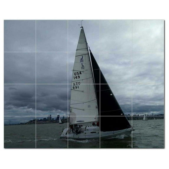 Boat Ship Ceramic Tile Mural Kitchen Backsplash Bathroom Shower, 400181-S54