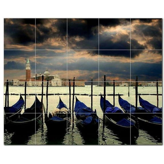 Boat Ship Ceramic Tile Mural Kitchen Backsplash Bathroom Shower, 400202-XL54
