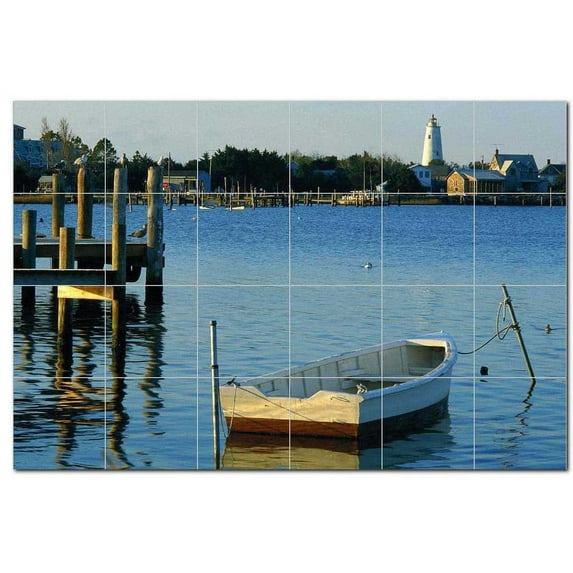 Boat Ship Ceramic Tile Mural Kitchen Backsplash Bathroom Shower, 404212-L64