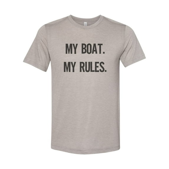 "Boat Shirt, My Boat My Rules, Fishing Apparel, Fishing Tshirt, Sublimation T, Fisherman Shirt, Dad Shirt, Hunting And Fishing, Captain Shirt, Heather Stone, LARGE"