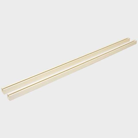 Boat Sliding Door Track | Off White Plastic 48 Inch (Set Of 2)