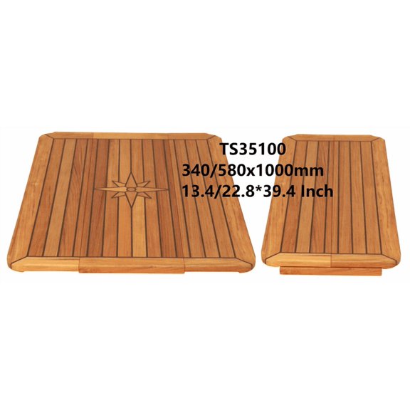 Boat Sliding Teak Table Top 580/340x600,58<wbr/>0/340x800,580/<wbr/>340x1000mm Marine Yacht