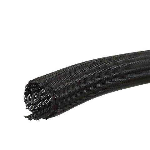Boat Split Wrap Sleeve X0023KYT2V | 25 FT x 1 Inch Precut Lateral Braided Black