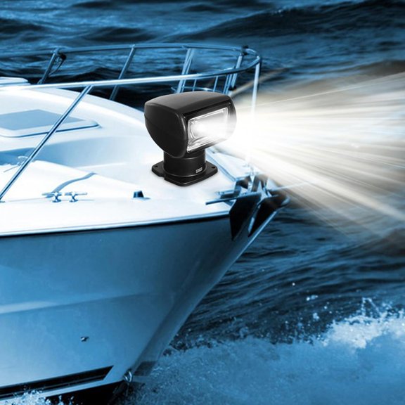 Boat Spotlights, 100W Spotlights for Boat Truck, Marine Spotlight with Remote Control, 360 Rotate Halogen Searchlight, Marine Boat Search Lights for Yachts, Boats, Fisheries, Farms$$Watercraft