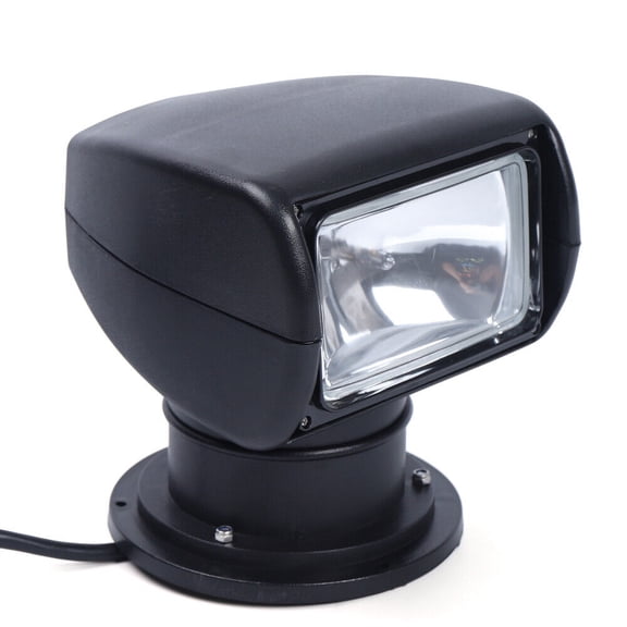 Boat Spotlights, Black Rotating Marine Spotlight Boat Truck Remote Control Searchlight 12V 100W 360