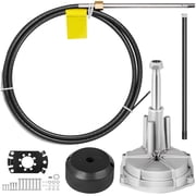 Boat Steering System Outboard Steering Kit with 14 Feet Control Cable, 3/4 in Shaft Marine Steering System for Yachts