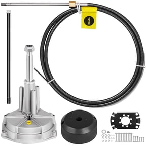 Boat Steering System Outboard Steering Kit with 14ft Control Cable for 3 4 Inch Shaft