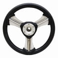 thumbnail image 1 of Boat Steering Wheel | Aluminum 13 3/4 Inch Black Silver, 1 of 4