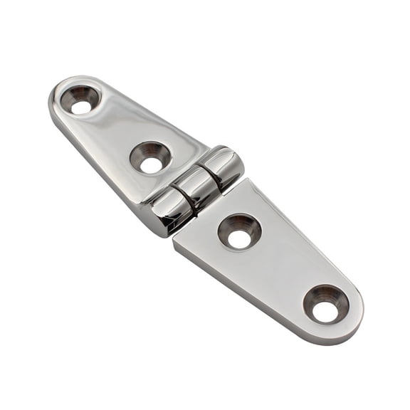 Boat Strap Hinge, Marine Hinge, 4 x 1 inch (102mm X 26 mm), 316 Stainless Steel (4 PCS) 316 Stainless Steel Hinge,Marine Heavy Duty Deck Cupboard Hinge,Cabinet Hatch Hardware,