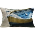 thumbnail image 1 of Boat Throw Pillow Covers Beach Nautical Style Decorative Pillow Case&nbsp;Rectangle Cushion Cover for Sofa Couch 12x20 Inch (RCL 15), 1 of 3
