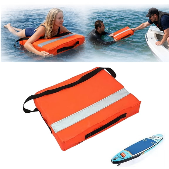 Boat Throwable Flotation Device,Type IV Waterproof Marine Throw Cushion,Boat Throwable Flotation Device,High Visibility Orange Portable Marine Throw Cushions for Fishermen Kayakers Water Sports Teams