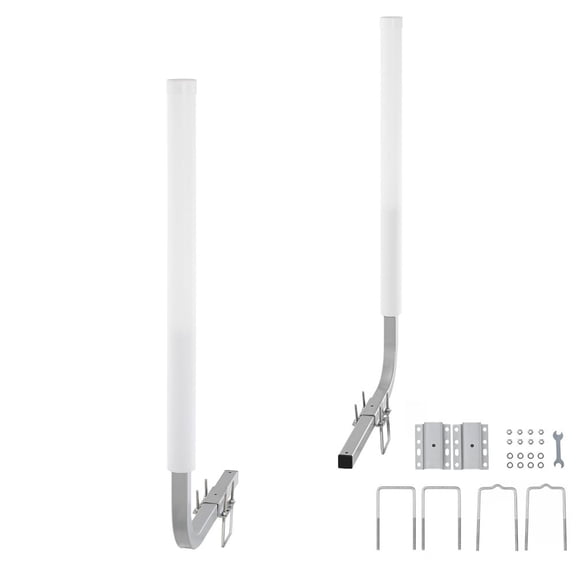 Boat Trailer Guide, 40 Adjustable Design Trailer Guide Poles, 2PCS High-Hardness Steel Trailer Guide-Ons, Trailer Guides with PVC Pipe Posts, for Ski Boat, Fishing Boat or Sailboat Trailer