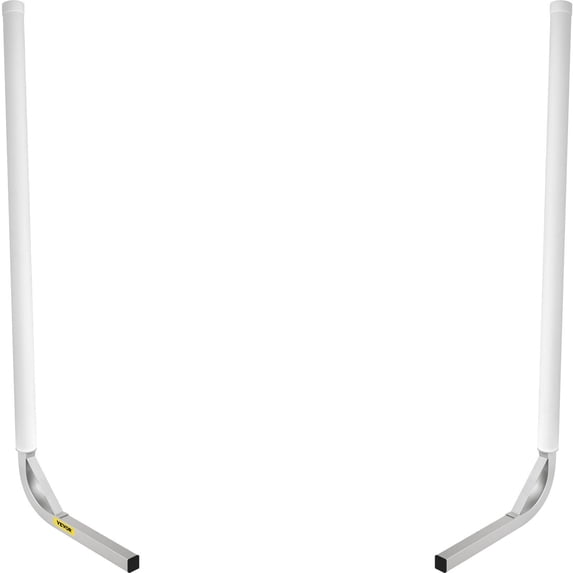 Boat Trailer Guide-On Posts, 60" Set of 2, Steel Construction with White PVC Covers, Complete Mounting Kit Included - Fits Ski Boat, Fishing Boat & Sailboat Trailers