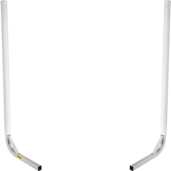Boat Trailer Guide-On Posts, 60" Set of 2, Steel Construction with White PVC Covers, Complete Mounting Kit Included - Fits Ski Boat, Fishing Boat & Sailboat Trailers
