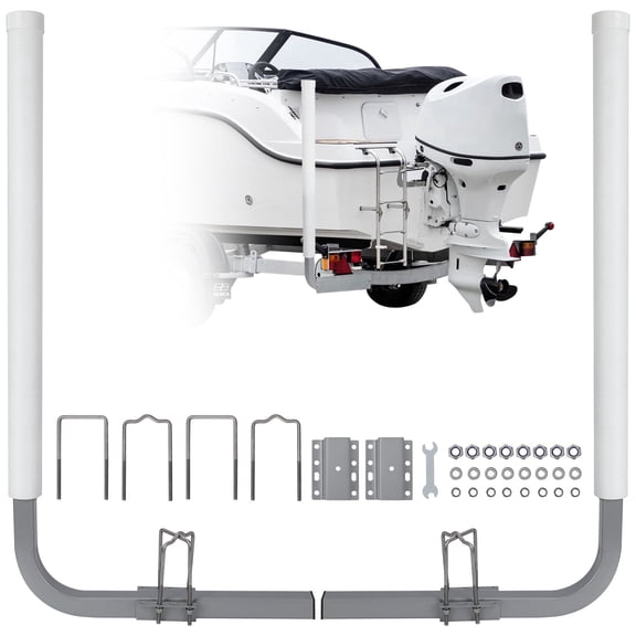 Boat Trailer Guide Poles – Heavy Duty Adjustable 2 Pack, Rustproof Galvanized Steel with PVC Covers – Universal Fit for Ski, Fishing and Sailboats – Enhanced Loading, Easy Install