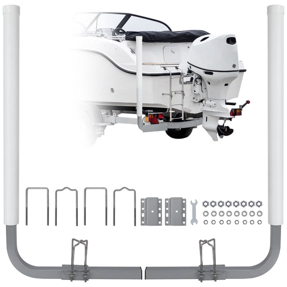 Boat Trailer Guide Poles – Heavy Duty Adjustable 2 Pack, Rustproof Galvanized Steel with PVC Covers – Universal Fit for Ski, Fishing and Sailboats – Enhanced Loading, Easy Install