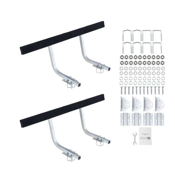 Boat Trailer Guides 16.7 in 18.7 in Height Adjustable Trailer Guide 2PCS Thickened Steel Guide-Ons with Thick Support Pads for L-Beam Box or C-Channel Bunk-Style Pontoon Trailers