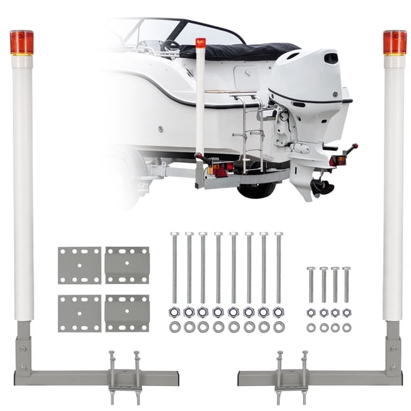 Boat Trailer Guides 40 Inch Adjustable Trailer Guide Poles Kit with PVC Pipes, Heavy Duty for Ski Boat, Fishing Boat 2 Pack
