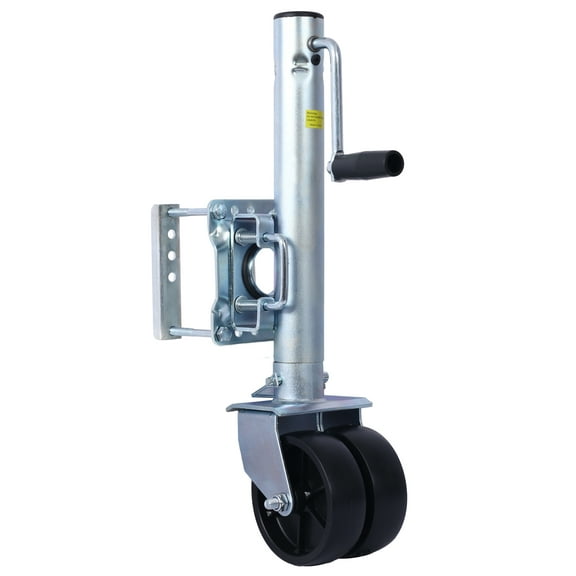 Boat Trailer Jack 34.5 inch 1500 lb Capacity - Bolt-On Tongue Jack with PP Wheels & Handle for RV, Horse, Utility Trailer