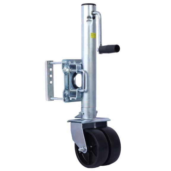 Boat Trailer Jack 34.5in 1500lb - Bolt-on Tongue Jack with PP Wheels & Handle - RV, Horse, Utility Trailers