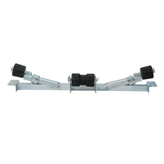 Boat Trailer Keel Support Bracket - 1102lb Capacity - Galvanized Steel - Adjustable Width 11.42-31.50 inch