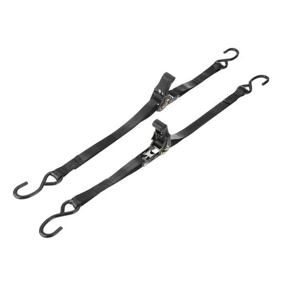 Boat Trailer Transom Tie Down Straps 1"x5', 1763lbs Ratchet Adjustable Straps with S Hook, Black