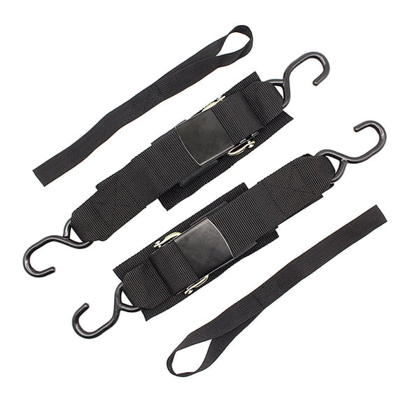 Boat Trailer Transom Tie Downs Straps 1200 LBS, Adjustable Boat Buckle Transom Tie Downs to Trailer, Marine, Jet ski, Pontoon, with Quick Release Buckle & Anti-Scratch Hooks