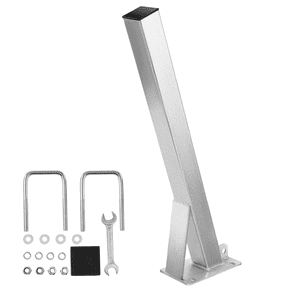 Boat Trailer Winch Stand - 3x3x34in Galvanized Posts, 3-Inch Tongue Mount, U-Bolts Included - for Jet Ski, Sailboat, Fishing Boat