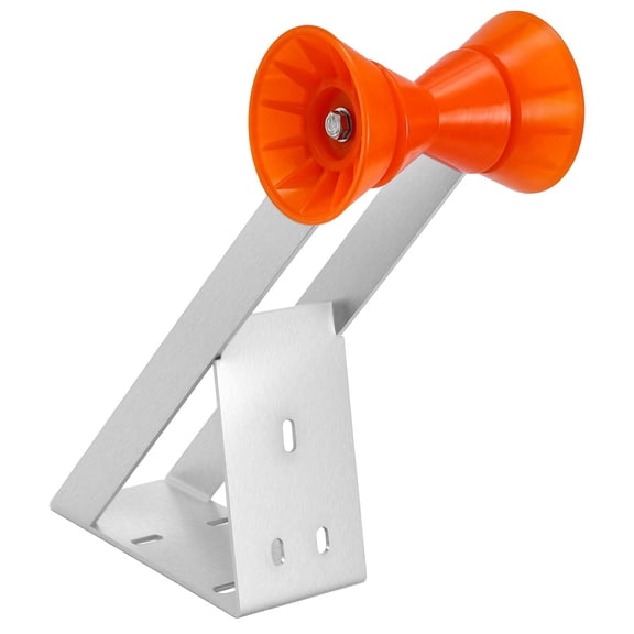 Boat Trailer Winch Stand for 2-3" Posts Galvanized with TPU Orange Roller & U-Bolts for Ski/Sail/Fish/Speedboat