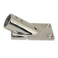 Boat Tube Base Rectangular 316 Stainless Steel Handrail Tube Base