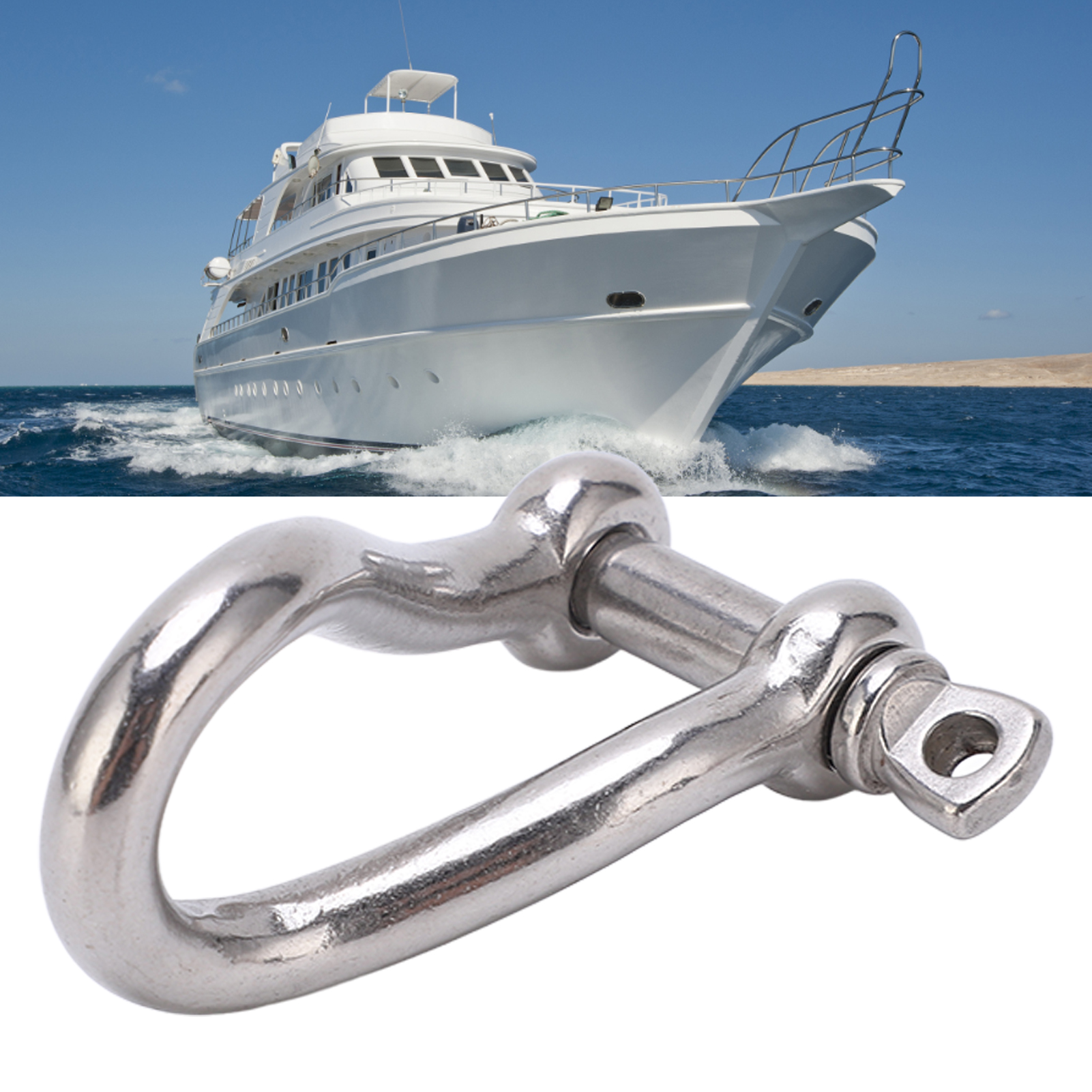 Boat Twisted Anchor Shackle, Stainless Steel 8mm Shackle Stainless