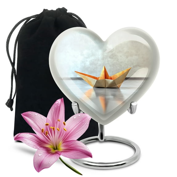 Boat Urn, Cremation Urns for Human Ashes, Urn for Ashes Adult Male, Burial Urns for Women, Large Urns for Human Ashes, Urns for Adult Human Ashes (Size - 10inch)