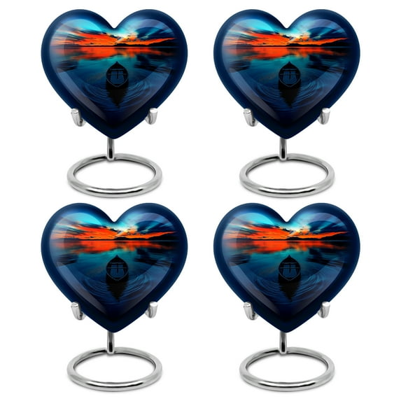 Boat Urn, Small Urns for Human Ashes, Keepsake Urns for Human Ashes, decorative Urns, Urns for Human Ashes Adult woman, Burial Urns for Human Ashes (Size - 3inch, 4 Pcs)