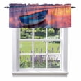 thumbnail image 1 of Boat Valance Curtain for Windows Country Gradient Purple Yellow Sunset Ocean Boat Rod Pocket Curtain Valances Short Window Treatments Panels for Kitchen Bathroom Laundry Room Basement 60 x 18 Inch, 1 of 9