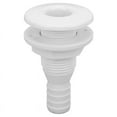 thumbnail image 1 of Boat Water Drain Scupper ABS 3/4in White Through Hull Connector Hose Coupling Drain Outlet Replacement Hardware, 1 of 9