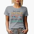 thumbnail image 1 of Boat Waves, Sun Rays, Ain't Nothing Like Lake Days with Sunglasses Art Merch Gift, Heather Grey T-Shirt, Medium, 1 of 5