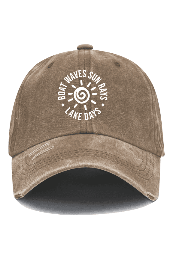 Boat Waves Sun Rays Lake Days Hat Boat Waves Sun Rays Lake Days Cap