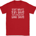 thumbnail image 1 of Boat Waves Sun Rays Lake Days T-Shirt Funny Weekend Holiday Tee - Red, L, 1 of 1
