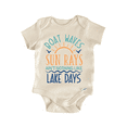 thumbnail image 1 of Boat Waves Sun Rays Lake Newborn Baby Bodysuit, 1 of 6