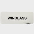 thumbnail image 1 of Boat Windlass Label Decal 7130414 | Clear Black Vinyl 2 x 3/4 Inch, 1 of 3