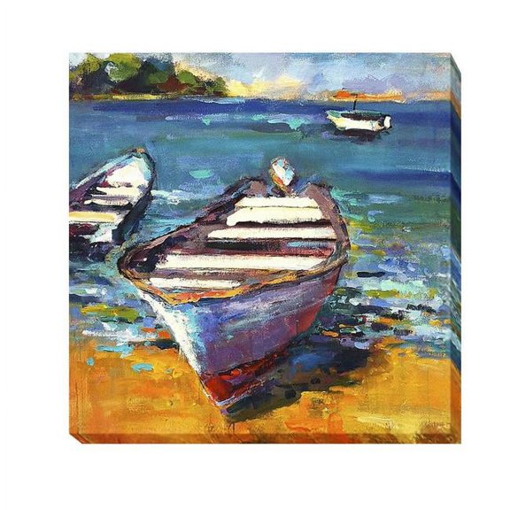 Boat by Page Pearson Railsback Premium Gallery-Wrapped Canvas Giclee Art - Ready-to-Hang, 30 x 30 x 1.5 in.