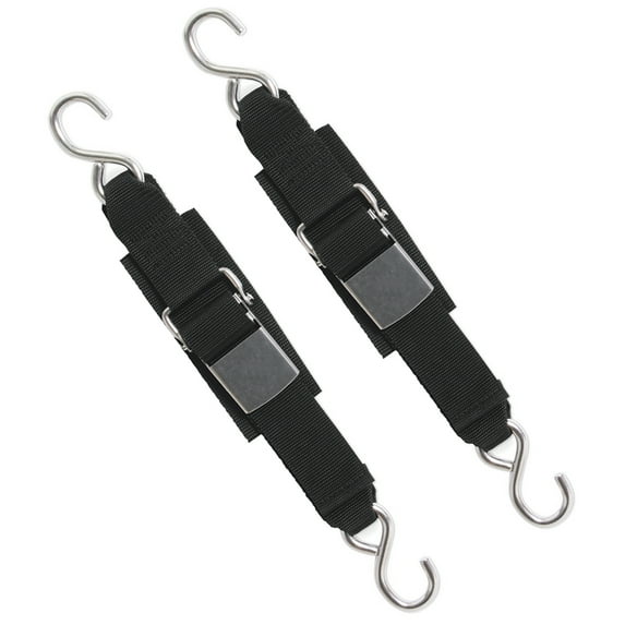 BoatBuckle F12066 Stainless Steel Kwik Lok Transom Tie-Downs – Pair, Boat Trailer Straps