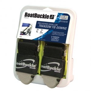BoatBuckle F17631 Pro Series Kwik-Lok Transom Tie-Downs 2" x 2' Pair